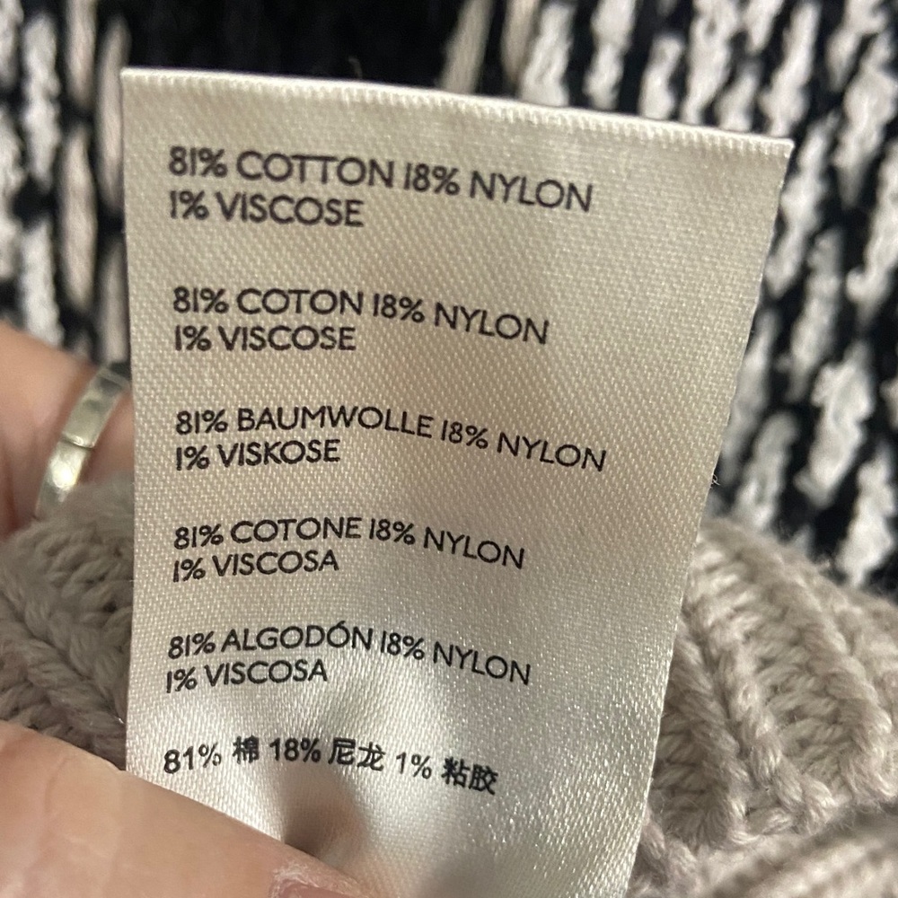 Free People Black, White & Gold Striped Crewneck Sweater - Picture 4 of 5